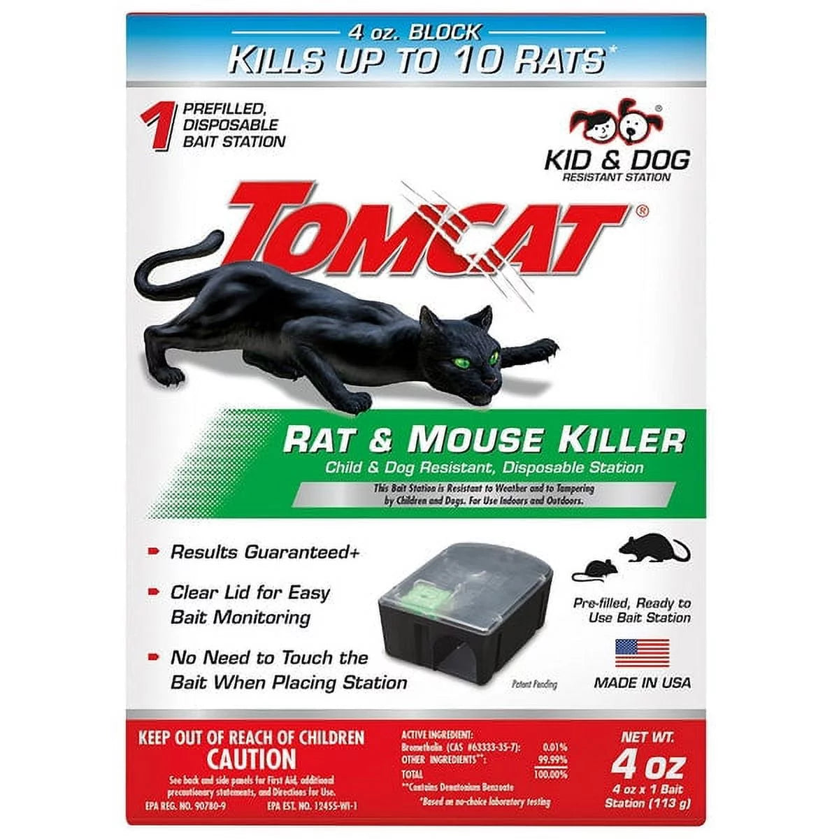 & Child Disposable & PC,Tomcat 1 Mouse Killer 0370510 Resistant, Dog Station Rat