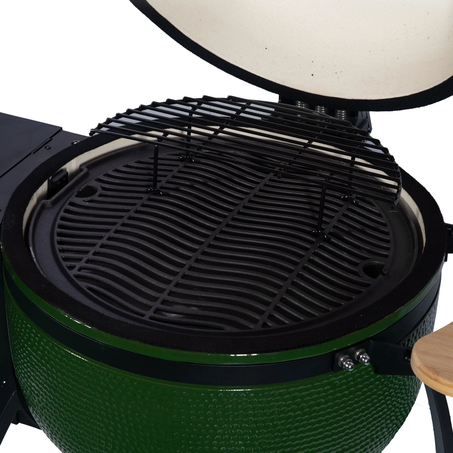 "Ceramic Outdoors Patio Ceramic Grill Pan-roasted 4-in-1 Liner 24 for Smoked BBQ Double 19.6" diameter Gridiron Roasted Pellet with